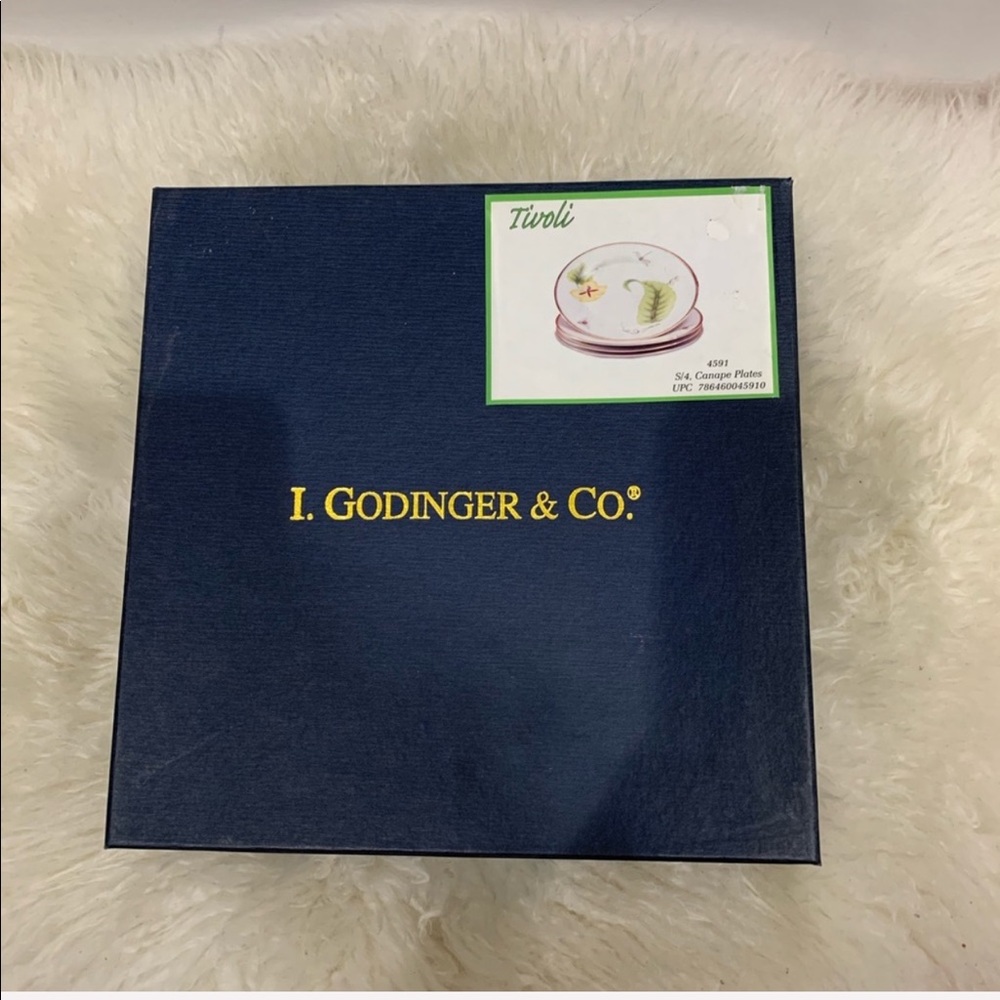 i.godinger & co Tivoli s/4 dessert plates NWT - Picture 6 of 8
